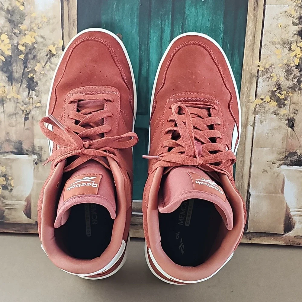Reebok Rust Brown Orange Suede Leather Club High-top Lace Up Sneaker Size 11